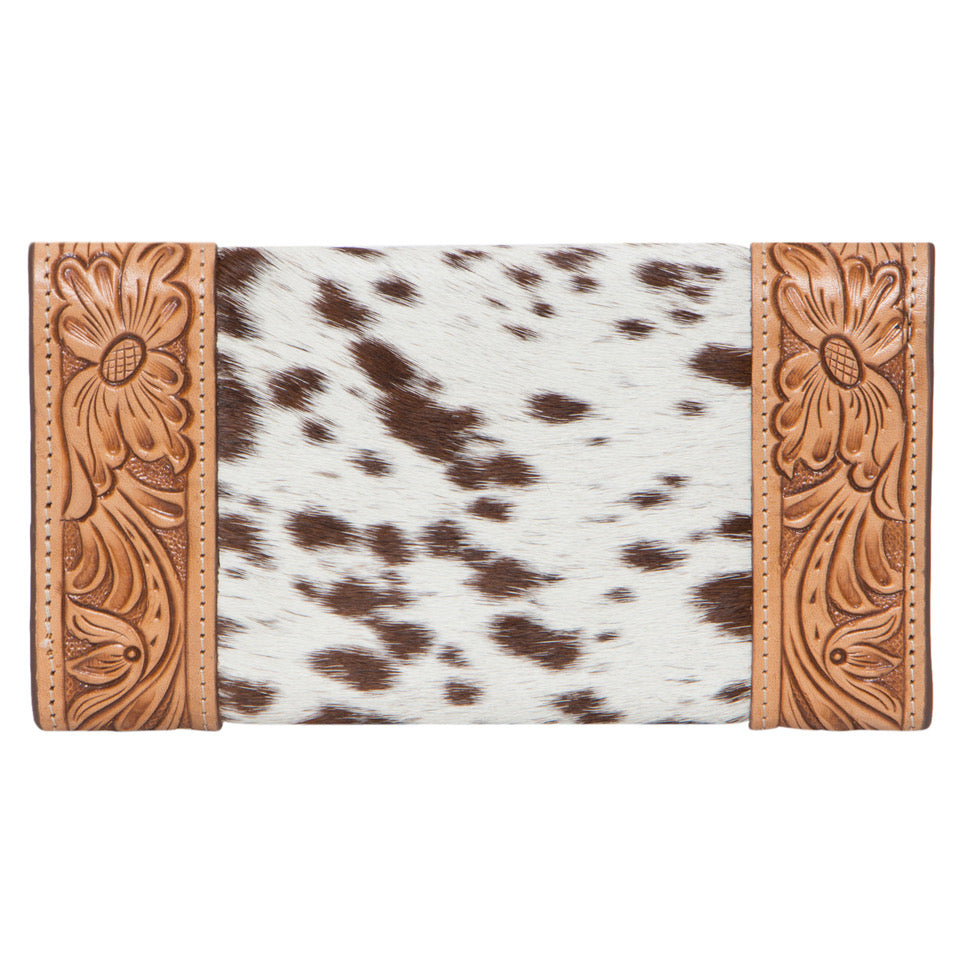 Tooled Leather & Cowhide Wallet