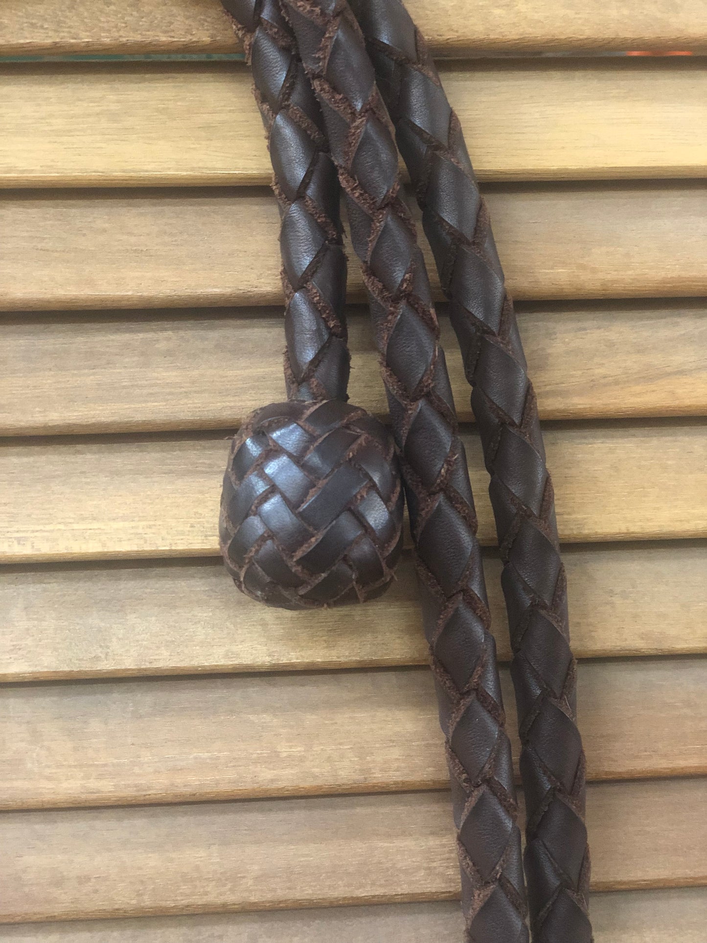 Plated leather lead