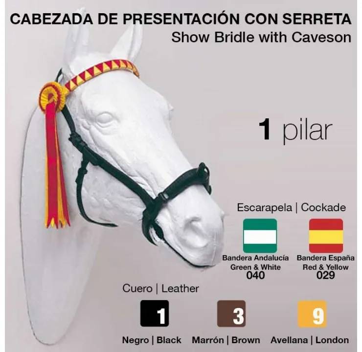 Show Bridle with Caveson 1 Ring Serreta