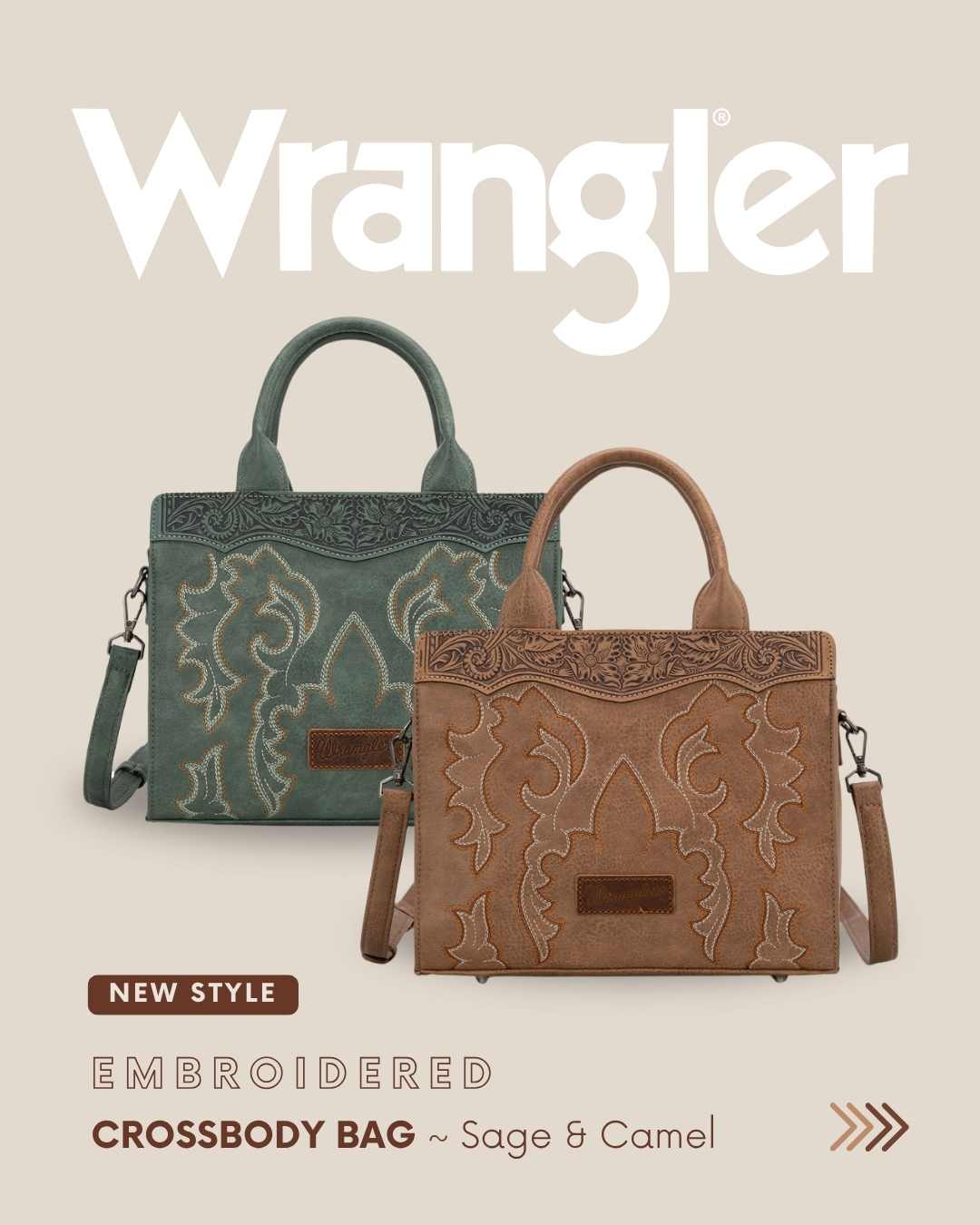 Wrangler Embroidered Crossbody Bag