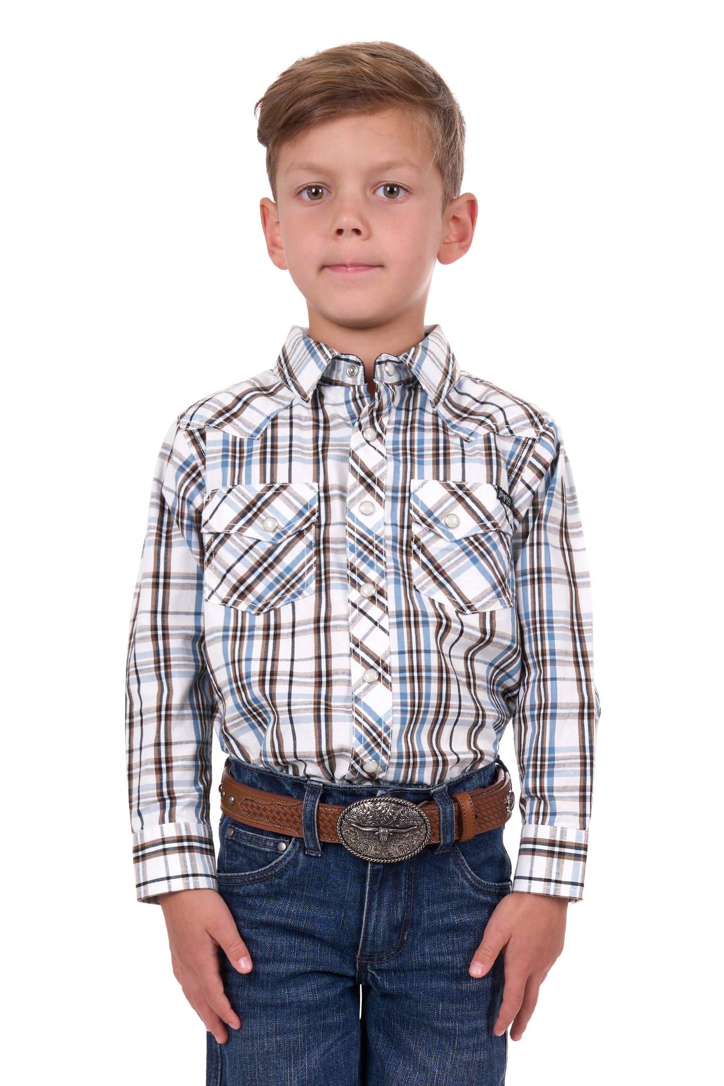 Boy's Evan Check Western Shirt