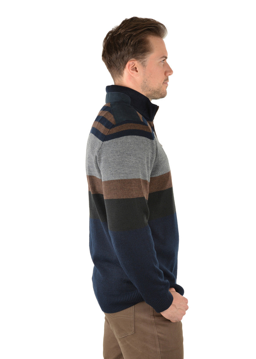 Merino Wool Blend Stripe Rugby