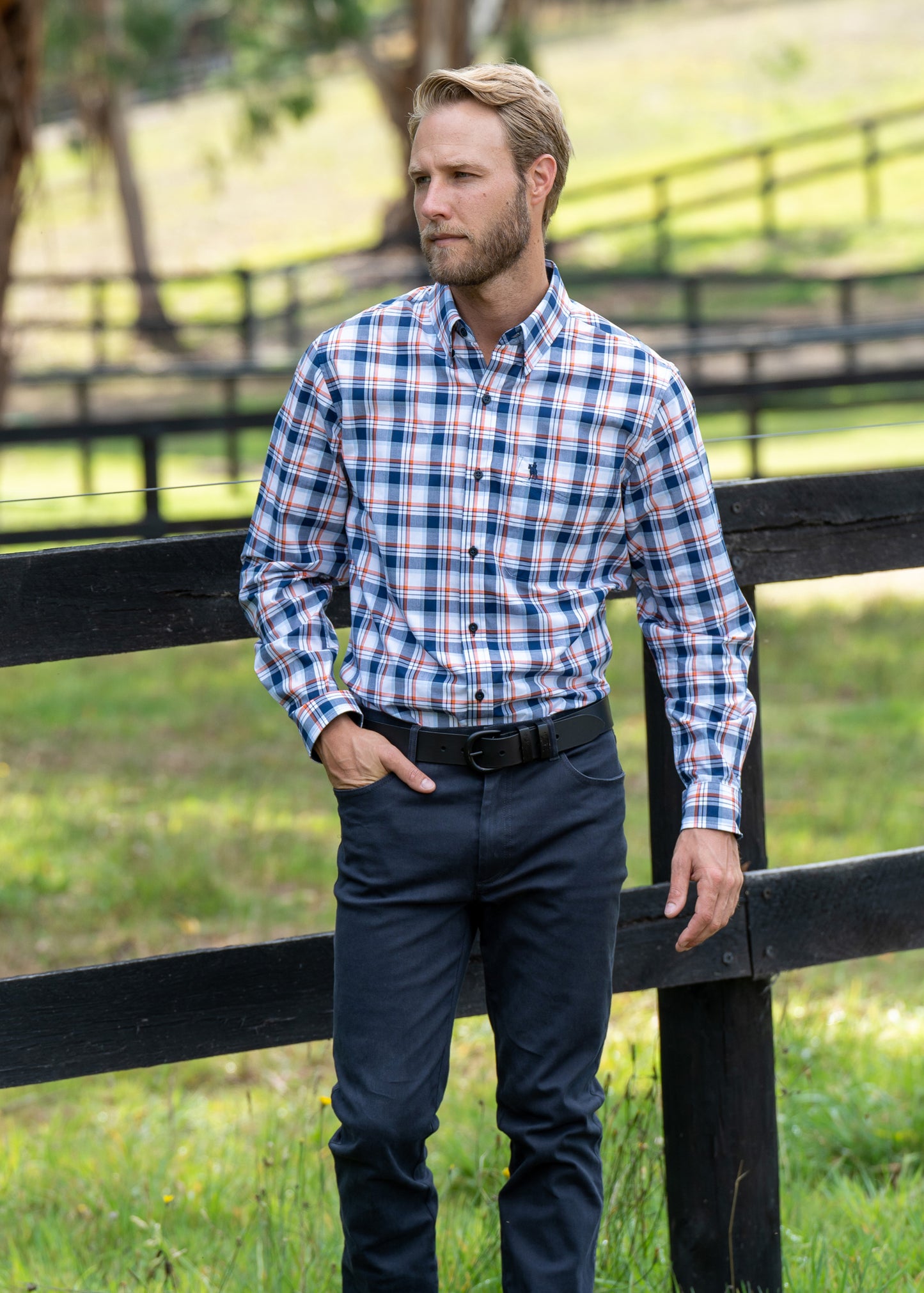 ALBERT CHECK 1-PKT L/S SHIRT