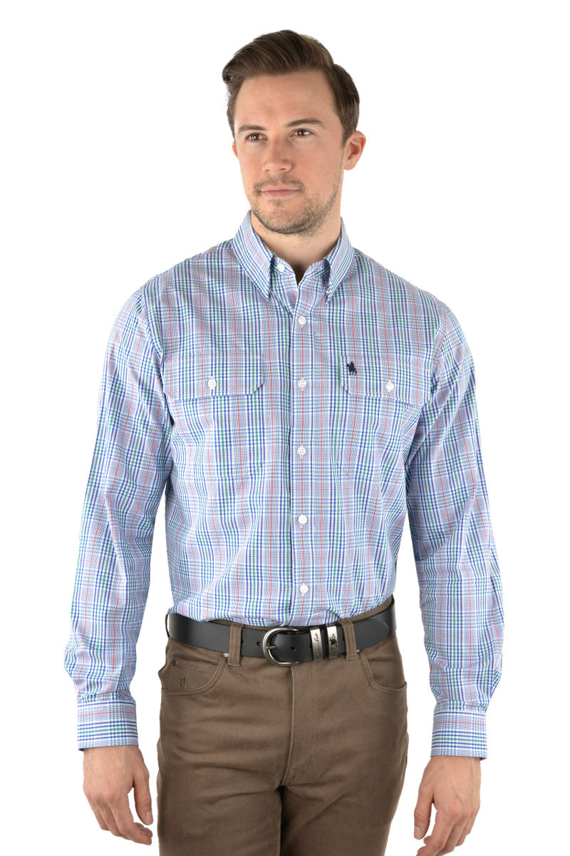 GLADSTONE CHECK 2-POCKET LONG SLEEVE SHIRT