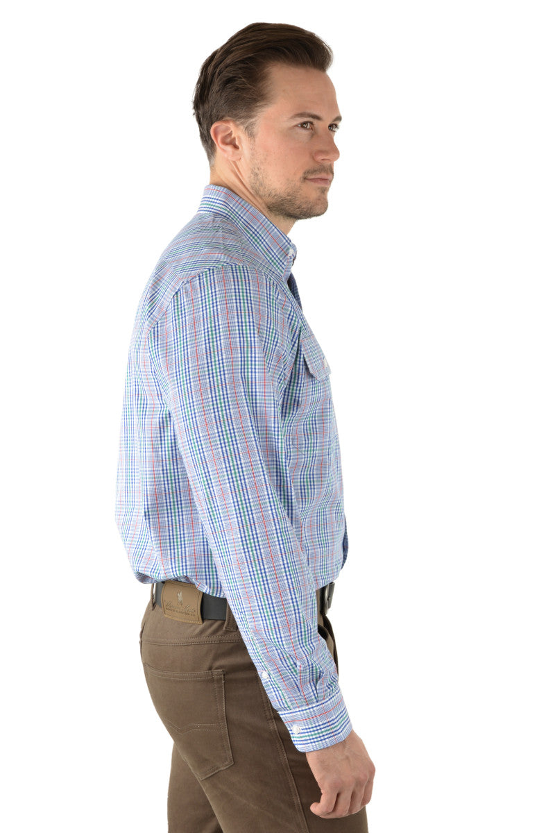 GLADSTONE CHECK 2-POCKET LONG SLEEVE SHIRT