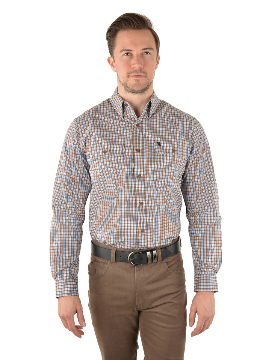 CLARKE CHECK 2-POCKET LONG SLEEVE SHIRT