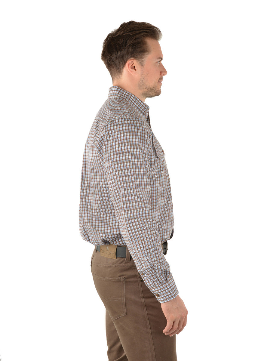 CLARKE CHECK 2-POCKET LONG SLEEVE SHIRT