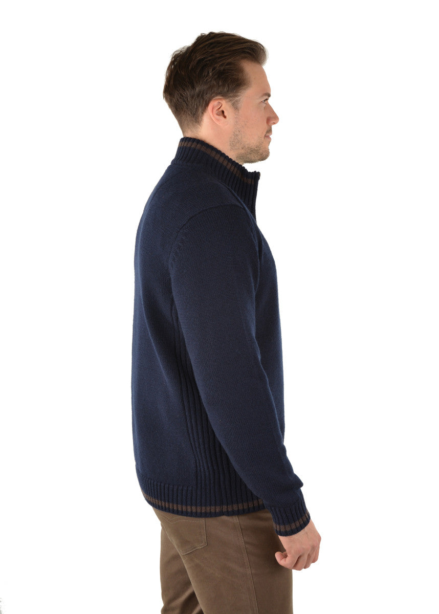 Nick 1/4 ZIP NECK JUMPER - NAVY