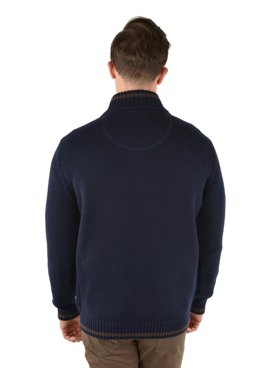 Nick 1/4 ZIP NECK JUMPER - NAVY