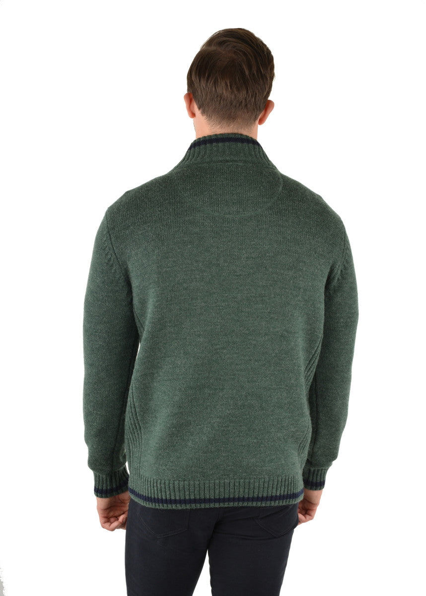 PARKMORE 1/4 ZIP NECK JUMPER - Green