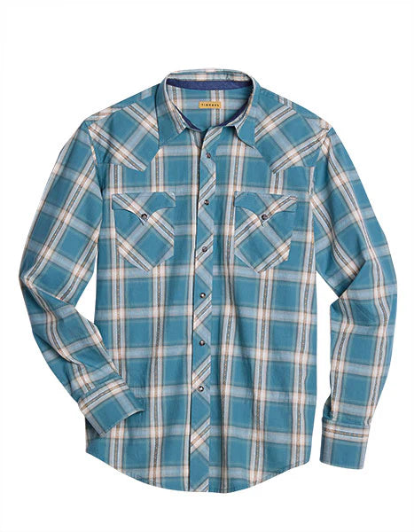 Tin Haul Men's Dobby Plaid Western Shirt