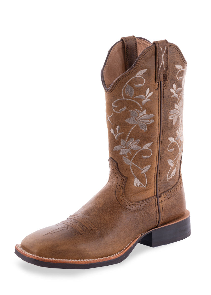 Floral Ruff Stock Western Boot