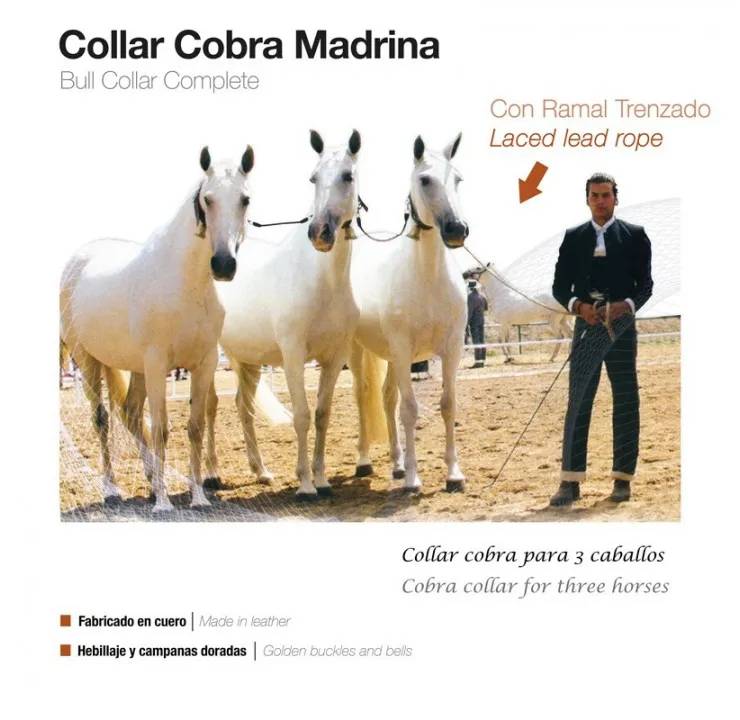 Spanish Cobra Collar for 3 Horses -