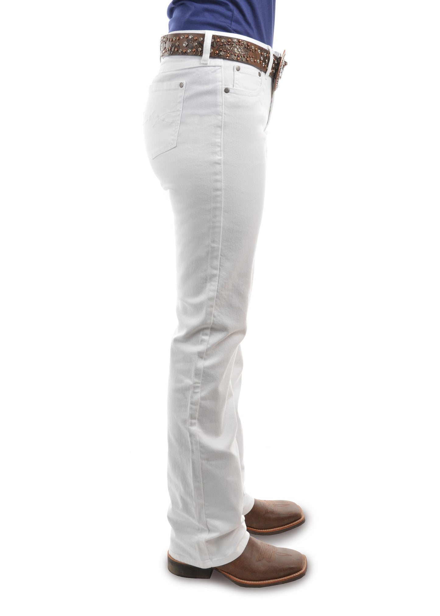 Pure Western Ladies White Jeans