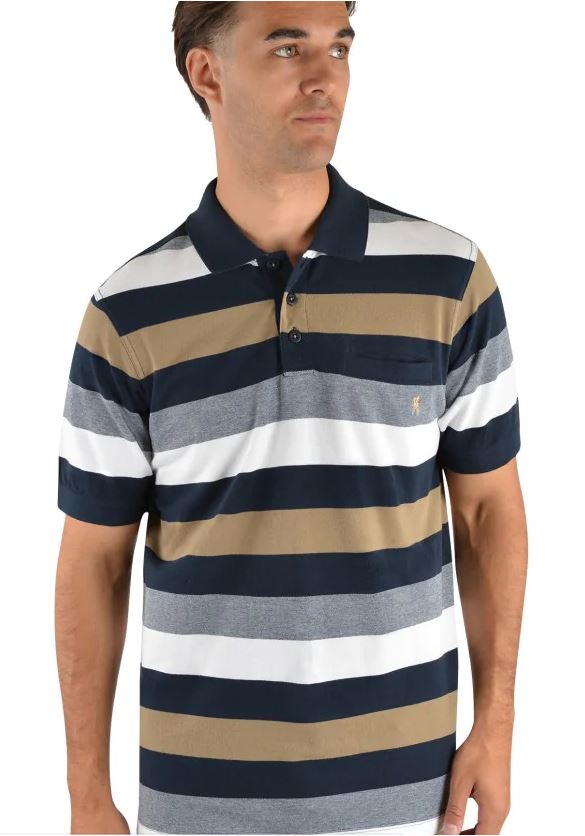 Mens Stripe Polo 1 pkt – O'Dea's Saddlery