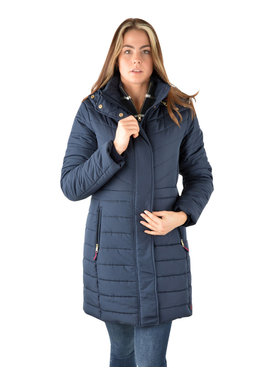 Joules dartwell padded longline coat with hood hot sale