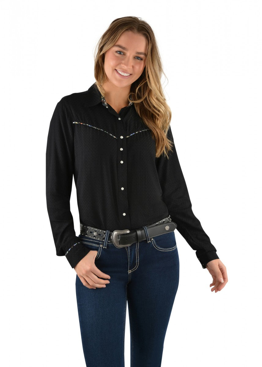 Black western shop shirt womens